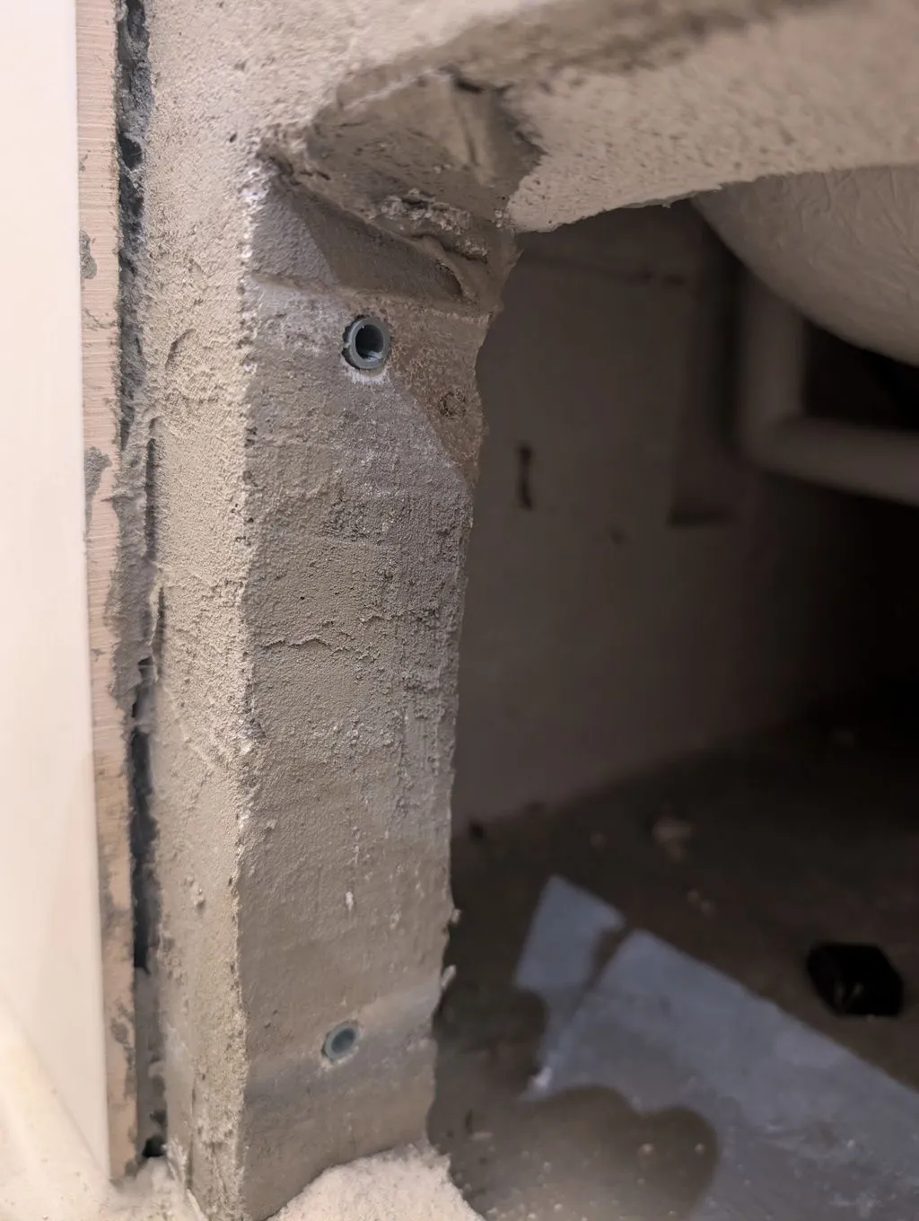 These wall anchors are for screws that will hold brackets holding the blind tile.