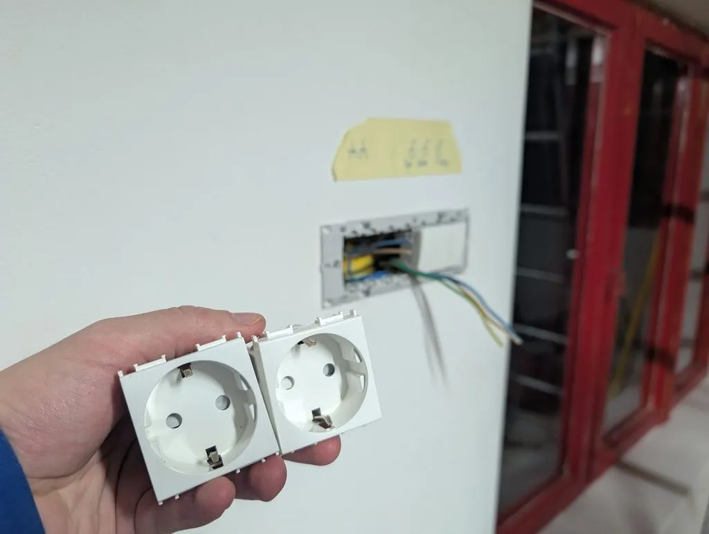 Switches installed, on to the outlets.