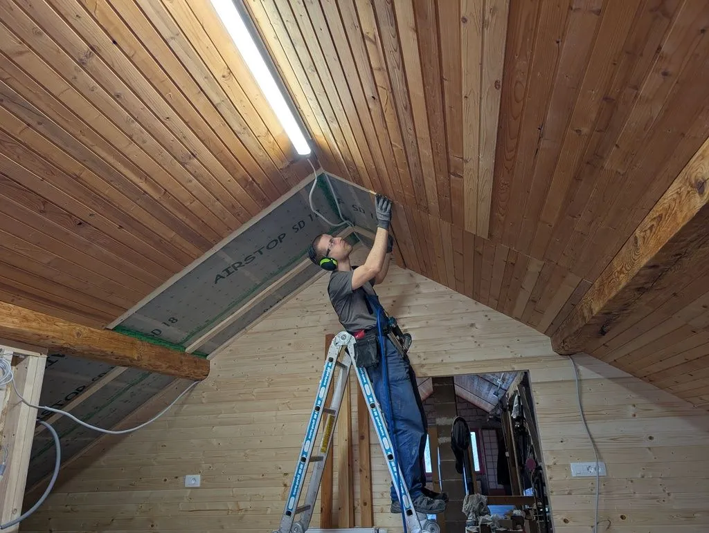 Here we've brought out the more sensible A-frame ladder.
