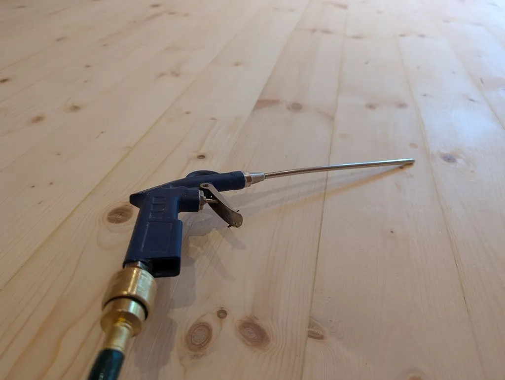 ...then used compressed air to blow away any trace dust.