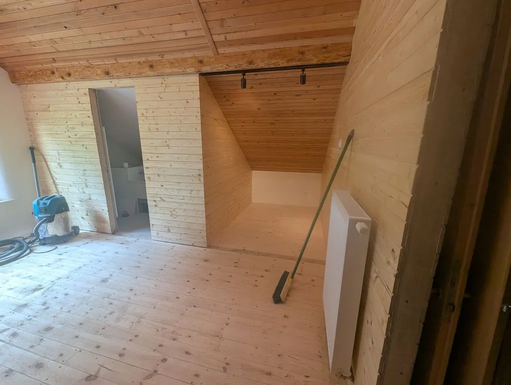 The completed living area and sleeping nook.