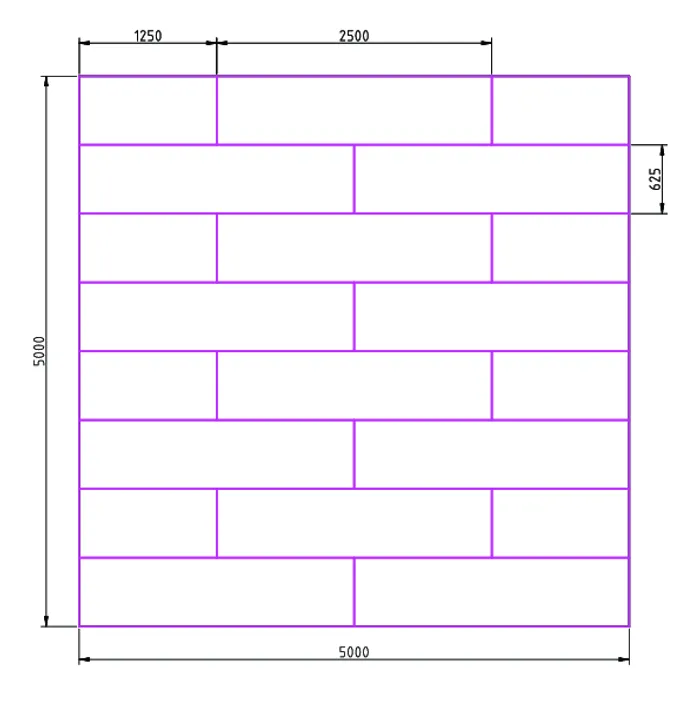 Layout of the OSB panels placed on top of the sleepers