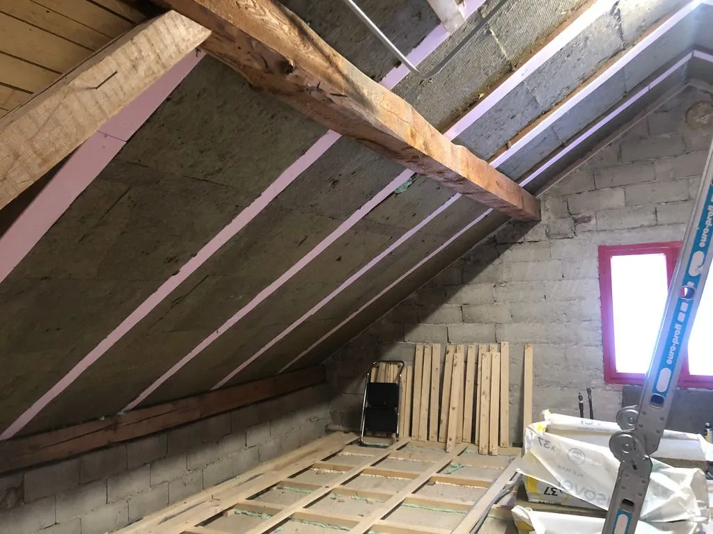 The boards removed after the adhesive has cured.